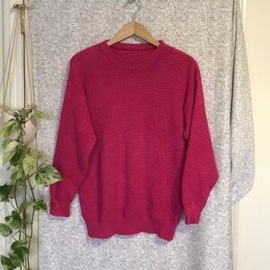 VTG waffle knit pink sweater